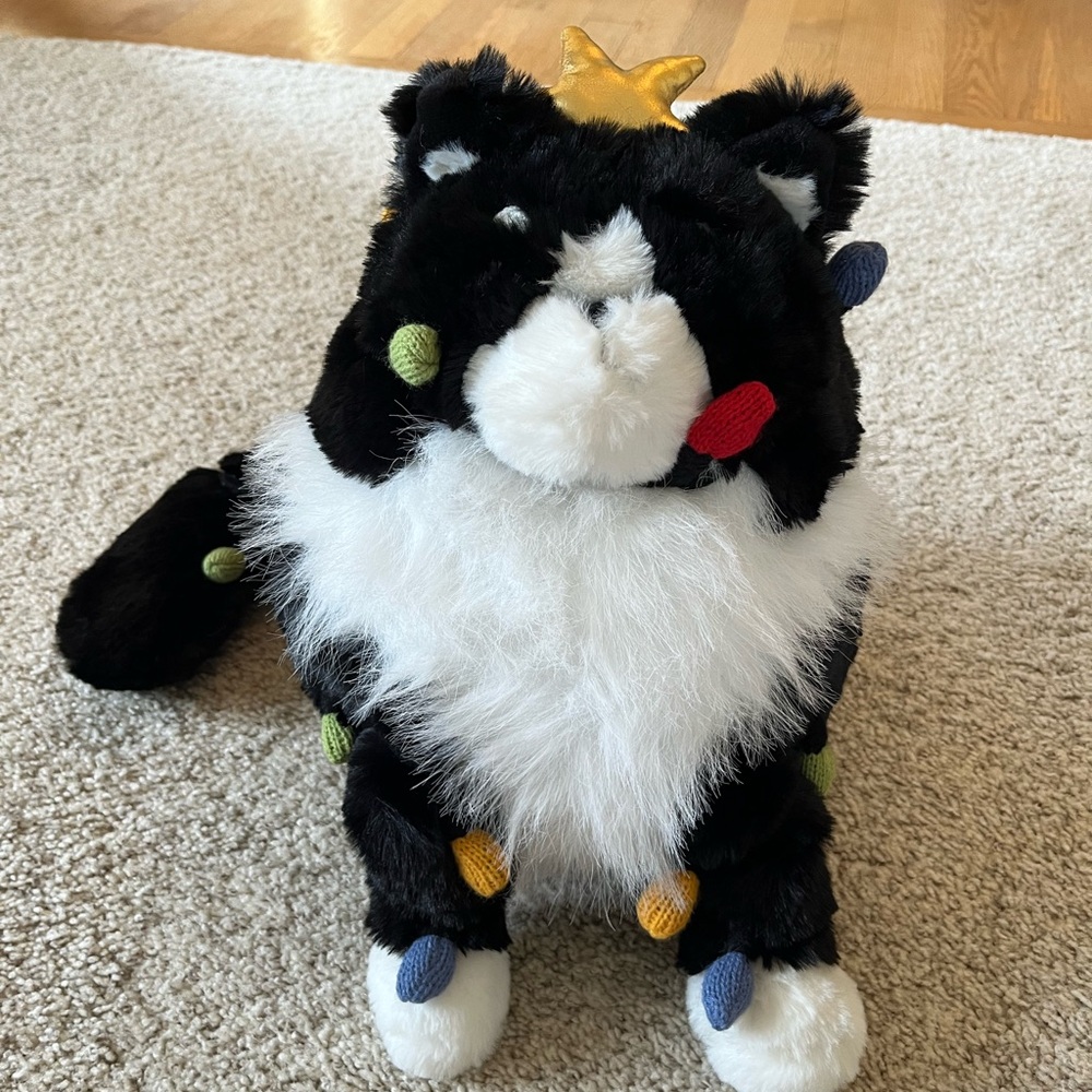 Pottery Barn Cat with Lights Pillow